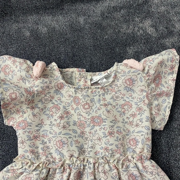 Nicole Miller Floral Kids Dress with Pink and Cream Accents - Picture 2 of 6